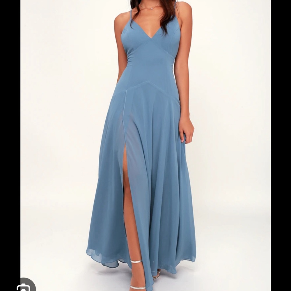 Lulus slate blue maxi dress - XS